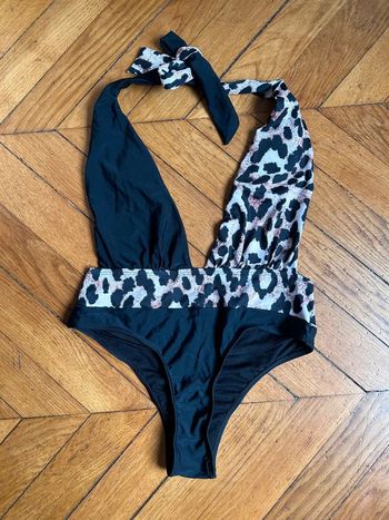 Neuf sublime maillot de bain 2 pièces léopard T36
