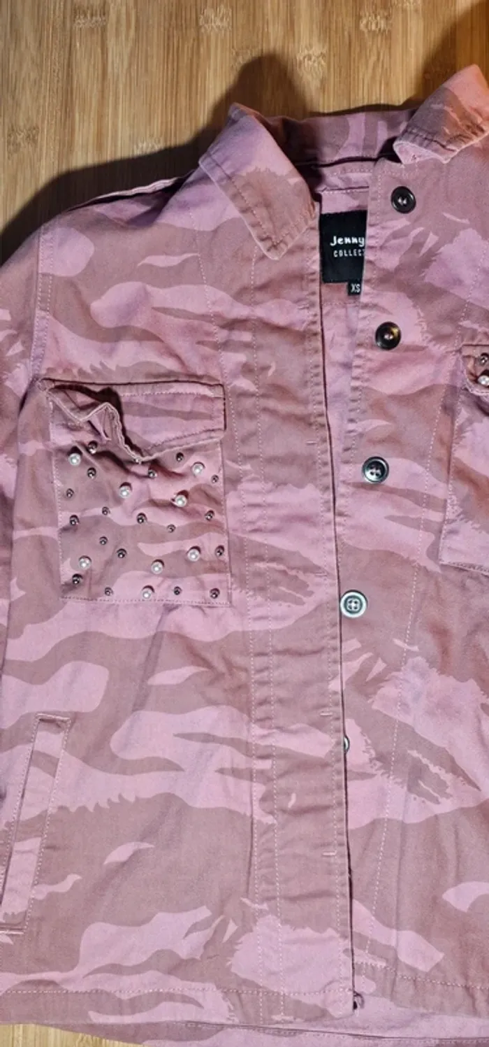 Veste Jennyfer camouflage rose clair - photo numéro 4