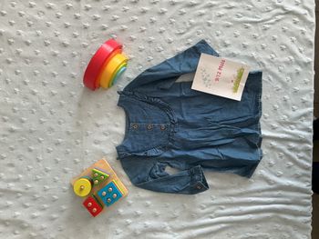 robe manches longues en jean bleu 9/12 mois primark