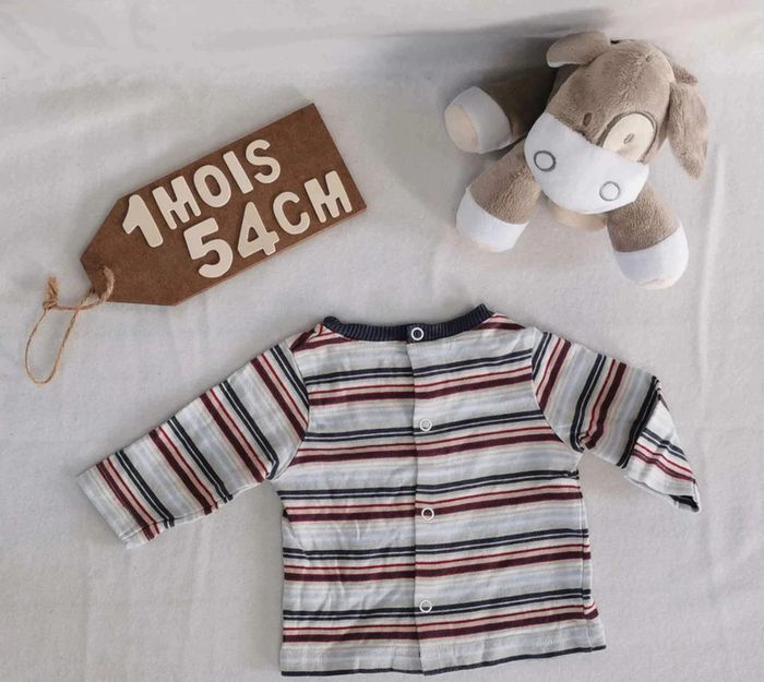 Ensemble  👣 haut et  bas  garçon, tee-shirt kimbaloo  et jean  tape  à l'œil,  1mois/54cm - photo numéro 6