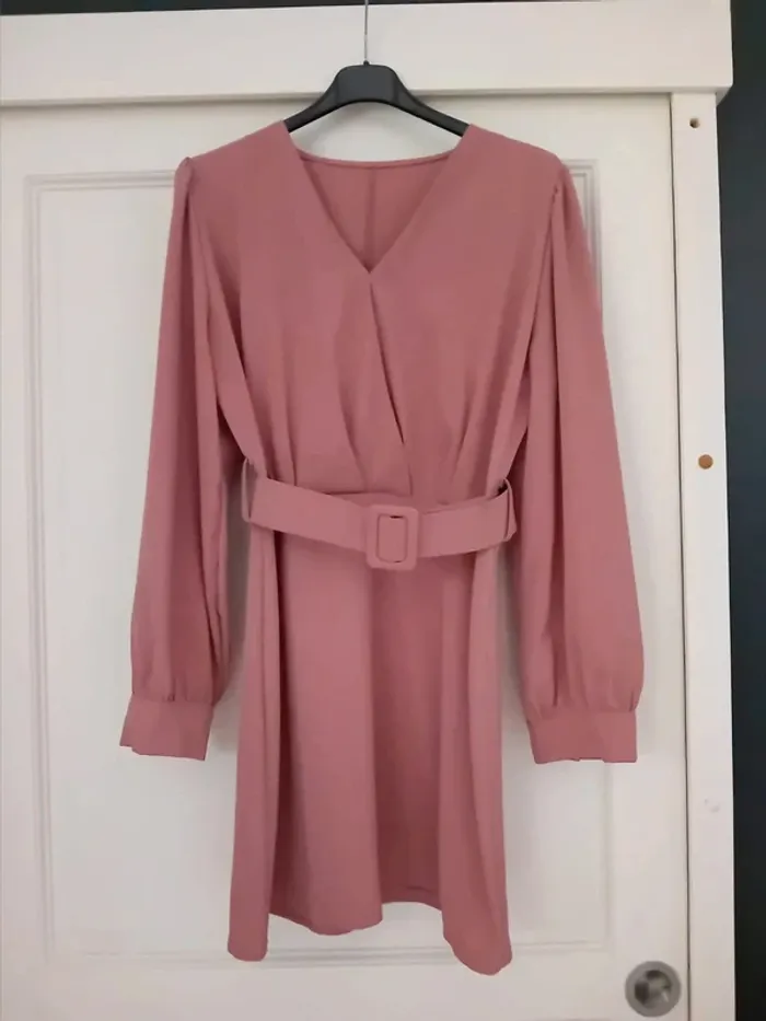 Robe chic rose habillée taille unique 38/40