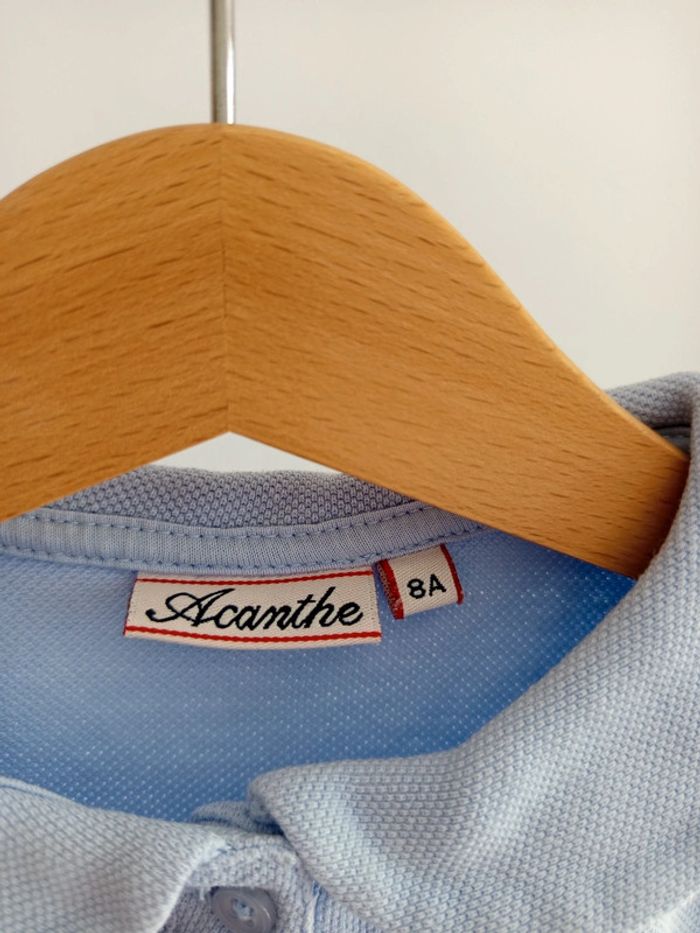 Polo bleu clair Acanthe 8 ans - photo numéro 3