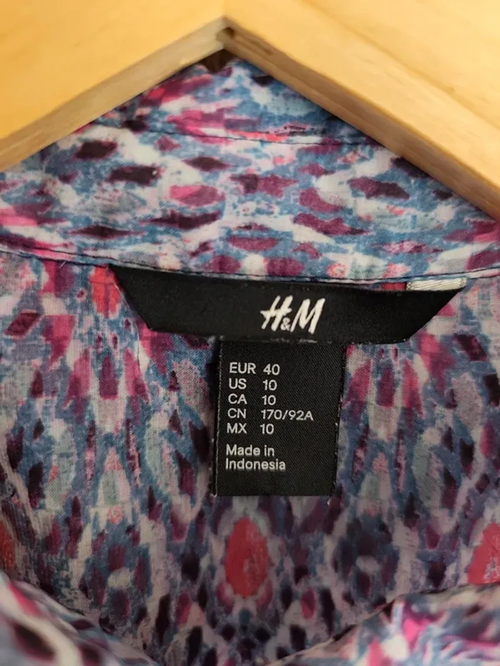 Chemise transparente sans manche imprimé T 40 H&M - photo numéro 7