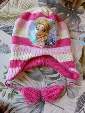 Bonnet rose Reine des neiges 4/6ans