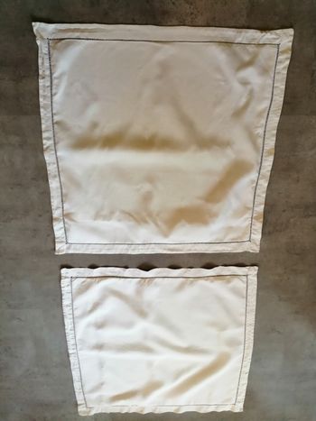 lot de 2 taies d'oreiller blanche avec liseret ajouré Vintage