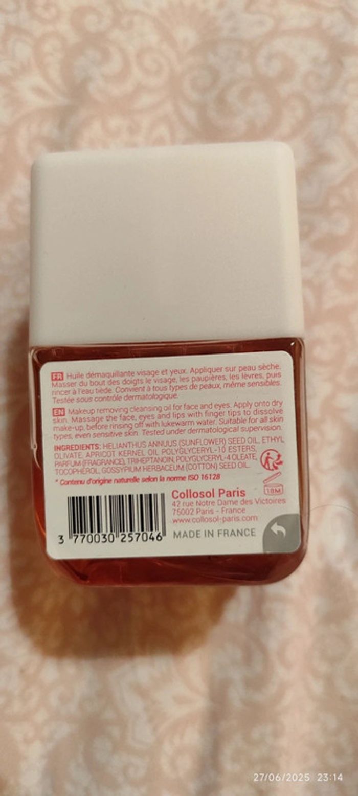 Collosol Huile Extra Démaquillante Infiniment Douce Visage et Yeux Cruelty Free Vegan 100 ml - photo numéro 3