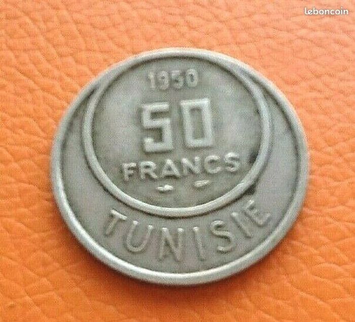 Pièce de monnaie Tunisie 50 Francs Année : 1950 - photo numéro 3