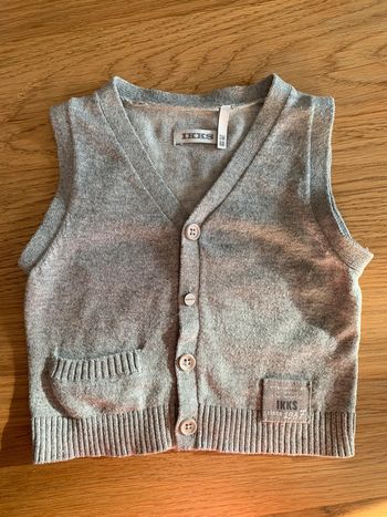 Gilet cardigan boléro bébé garçon Ikks Sans manche Lainage gris