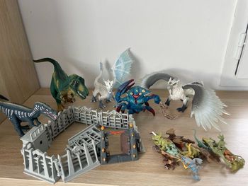 Lot 6: lot de figurines animaux Schleich, Papo et autres