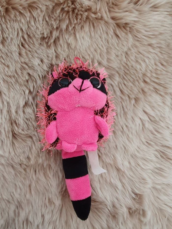 Peluche  hérisson  rose - photo numéro 2