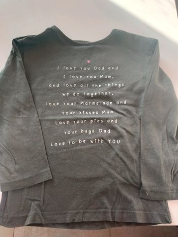 T shirt manche longue 2 ans gris