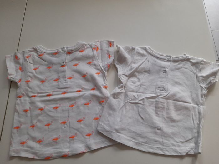 Lot de 2 t-shirts manches courtes 6 mois - photo numéro 2