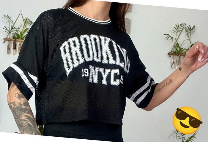 Crop top noir, taille M/L - Terranova - Neuf