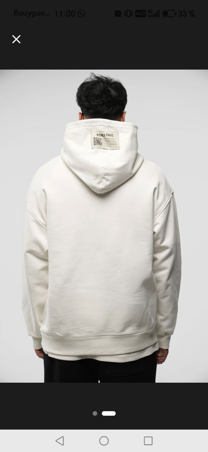 Pull à capuche Hoodie riches paris - photo numéro 3