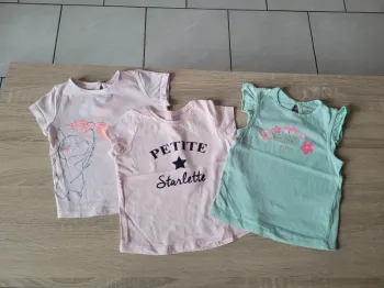 Lot de 3 (+1) tee-shirts fille en 18 mois