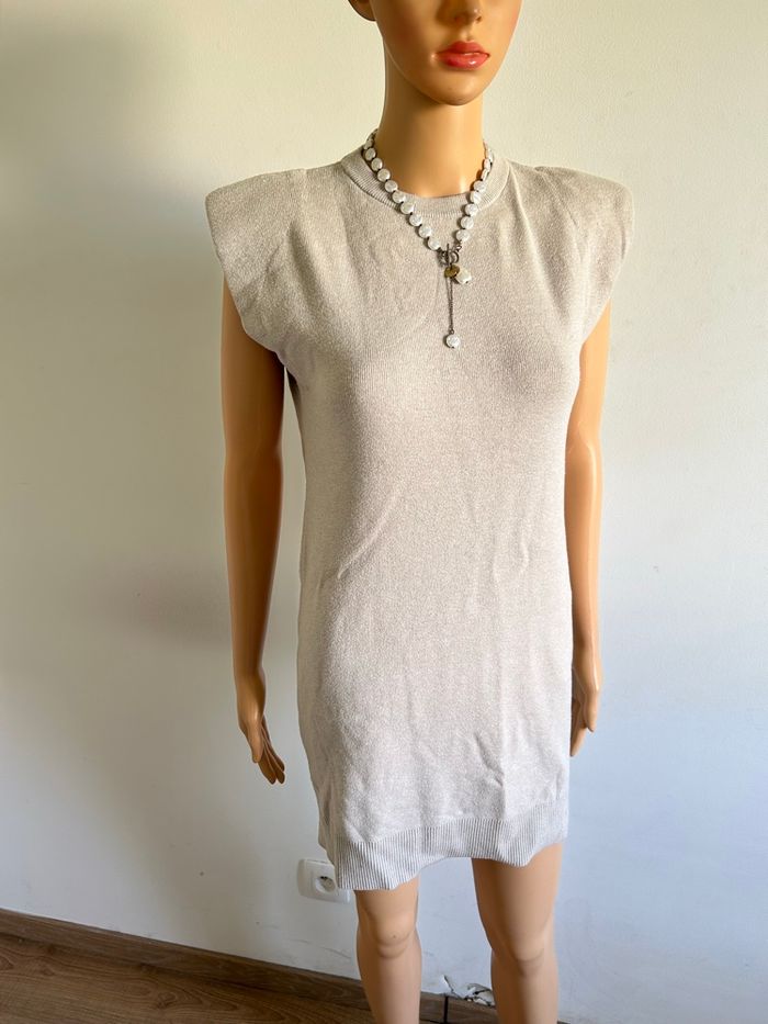 Robe pull beige sans manches Morgan taille S TBE - photo numéro 2