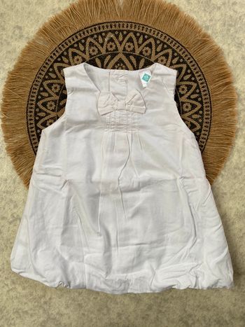 Robe blanche Tex 6 mois
