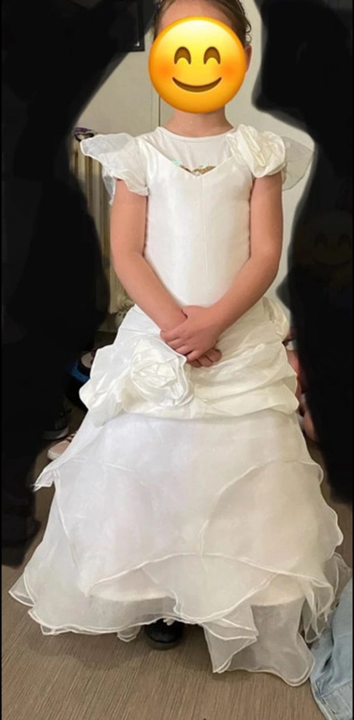 Robe cortège mariage écru Pronuptia 4/6 ans