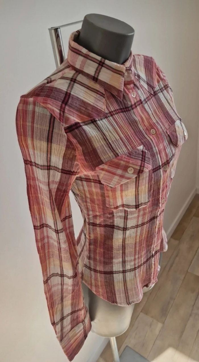 Chemise Mango à carreaux – neuve avec étiquette – coton – taille S / 36 - photo numéro 4