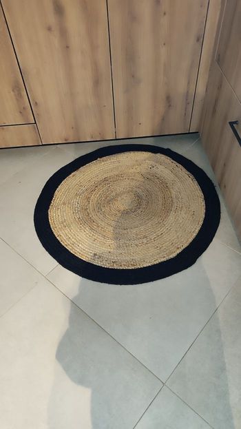 Tapis en jute noir Ø90