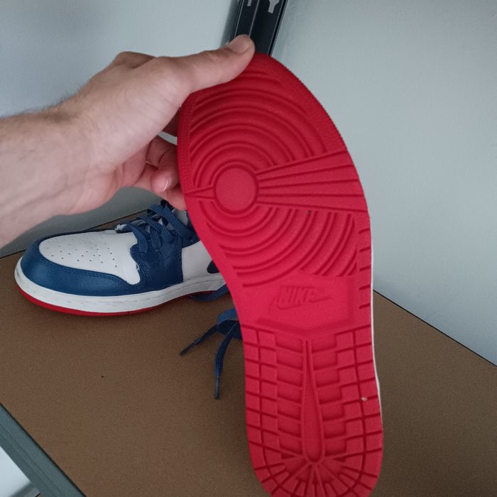 Jordan 1 mid collector de 2013, red/bleu cément éléphant - photo numéro 5
