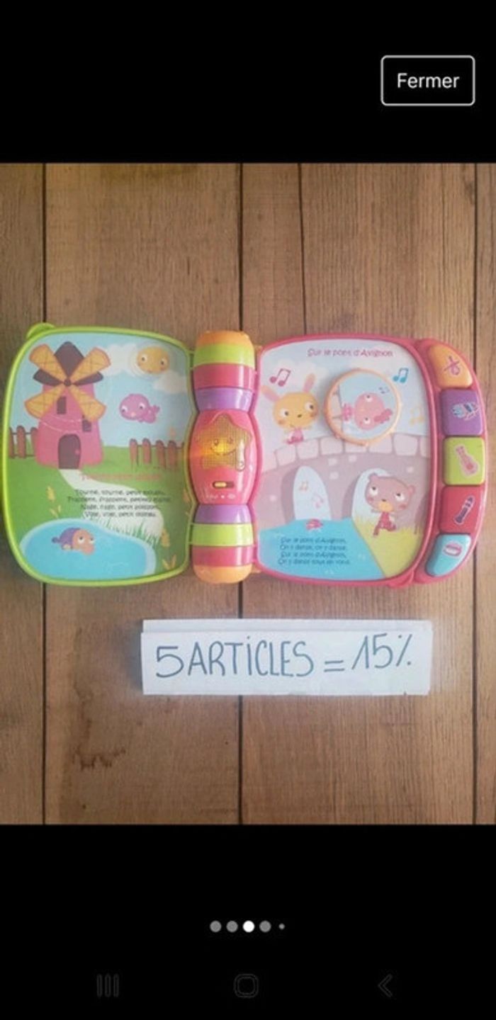 Livre musical Do ré mi - Super livre enchanté - Rose vtech - photo numéro 3