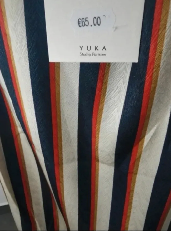 Jupe marque Yuka studio parisien taille 1 mis en 36  rayure colorées  neuve avec étiquette - photo numéro 4