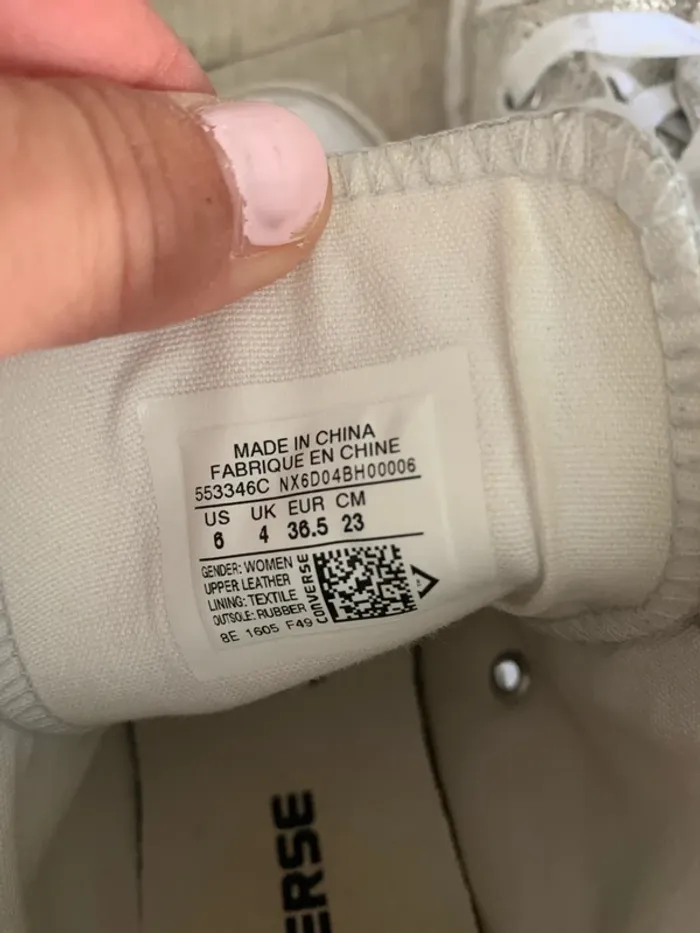 Superbes converse grises argentées femme 36,5 - photo numéro 6