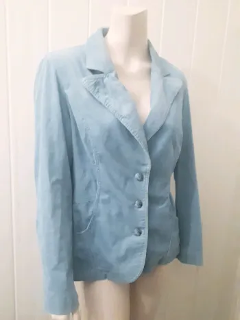 Veste velours turquoise 44