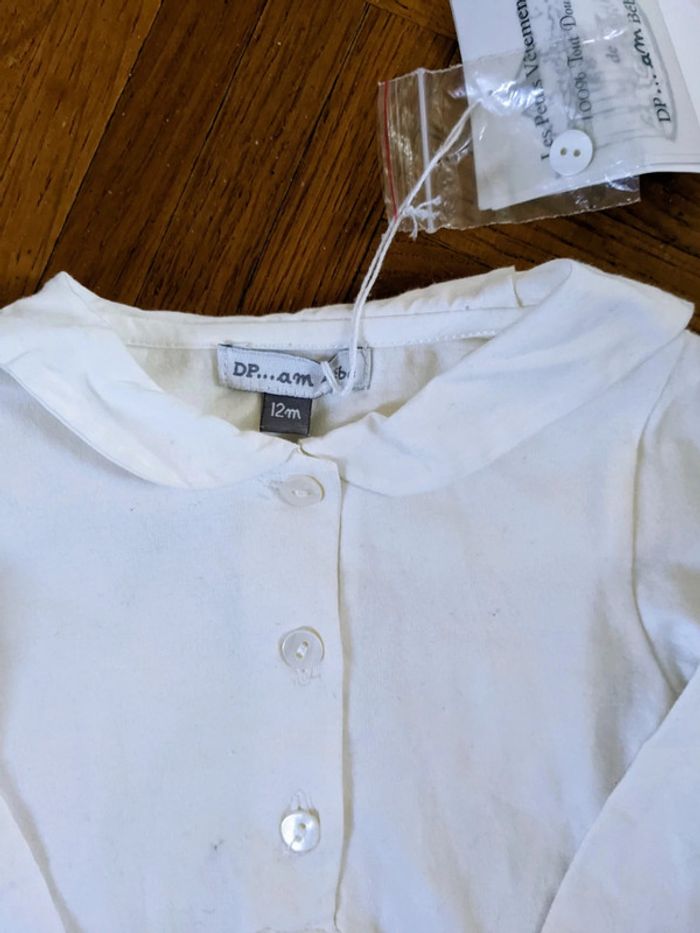 Joli body col tulipe col polo DPAM 12 mois 74 cm neuf - photo numéro 2
