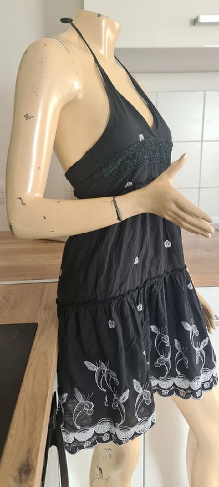 tres jolie robe d ete noir et blanche taille 36 avec doublure - photo numéro 3