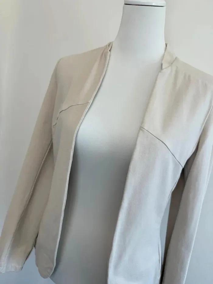 Veste Blazer Suzymix beige femme taille S parfait état - photo numéro 3