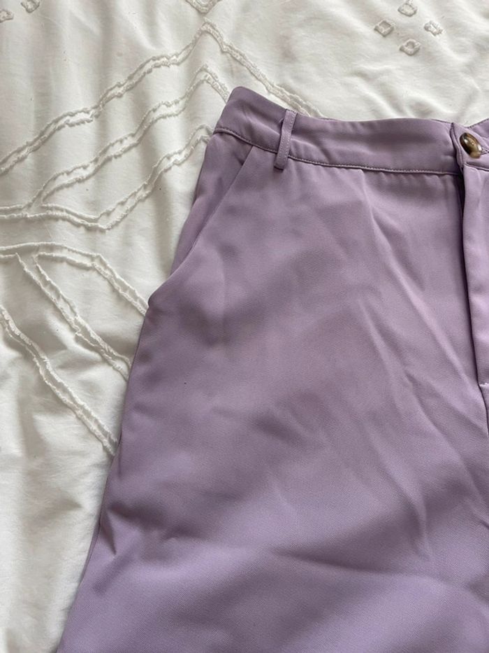 pantalon fluide jambes larges violet - photo numéro 4