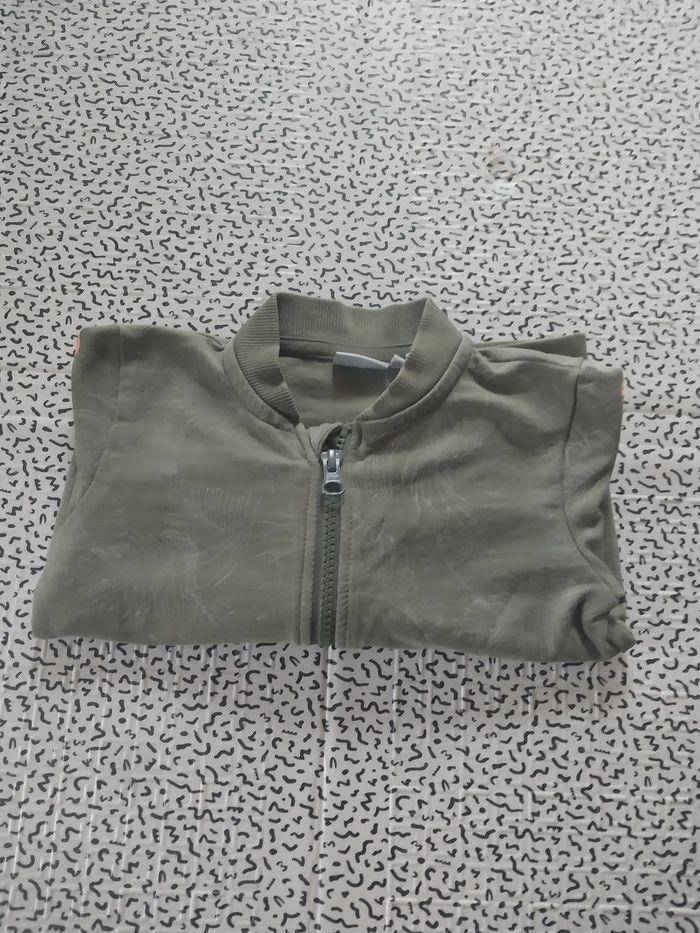 Veste gilet léger bébé garçon Name It 9-12 mois kaki zippée - photo numéro 6