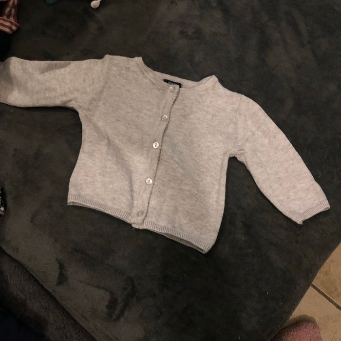 Gilet gris clair kiabi à bouton