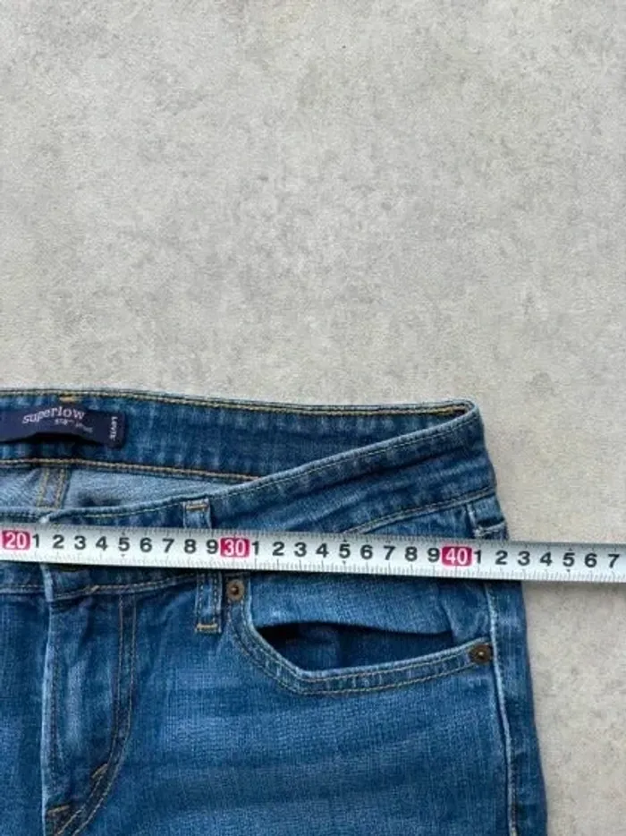 Jeans Levi's 518 W32 FR42 coupe patte d'eph évasé bleu Femme Women pan579b - photo numéro 3