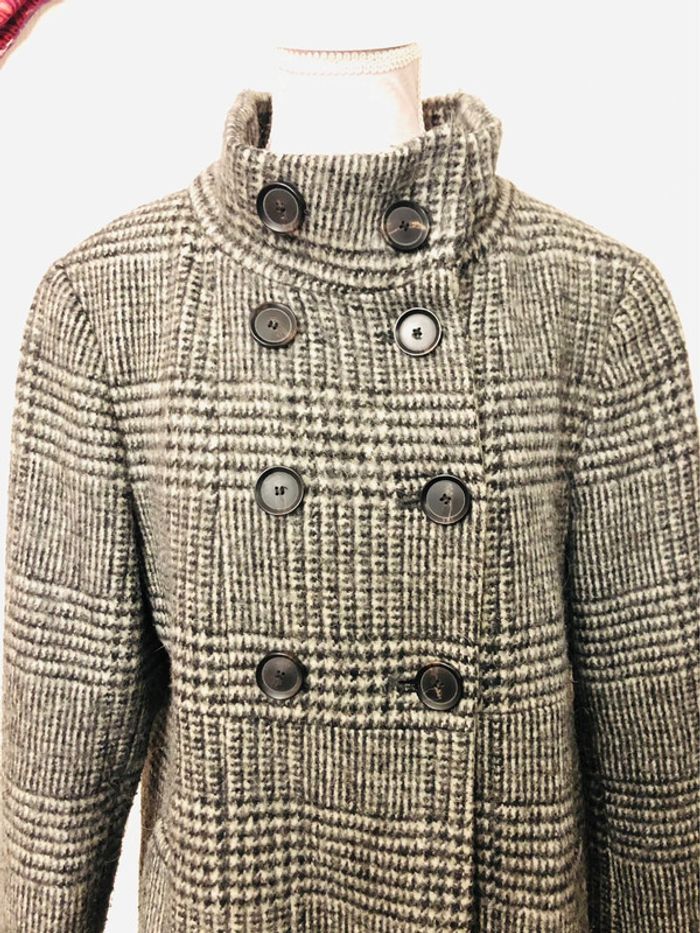 🖤Joli manteau à carreaux en laine alpaga Zara vintage 2000 Y2K wool alpaca coat🩶 - photo numéro 11
