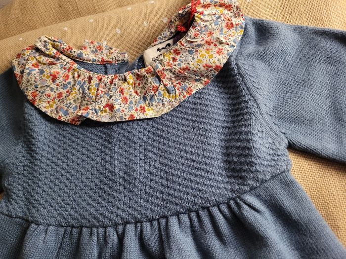 Robe en laine et col liberty - photo numéro 2