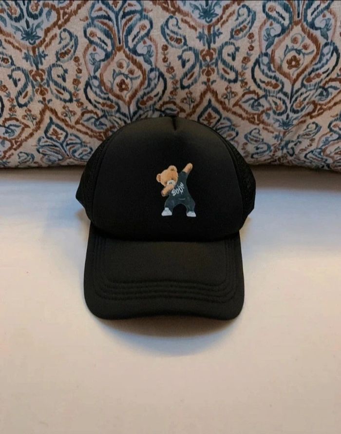 Casquette noir ours original vintage - taille réglable