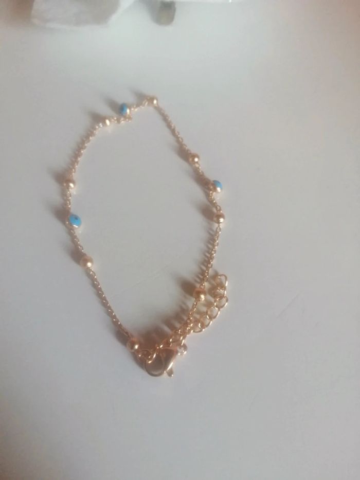 🌸Bracelet de cheville ou poignet doré "Boutique Parisienne" 🌸 - photo numéro 3