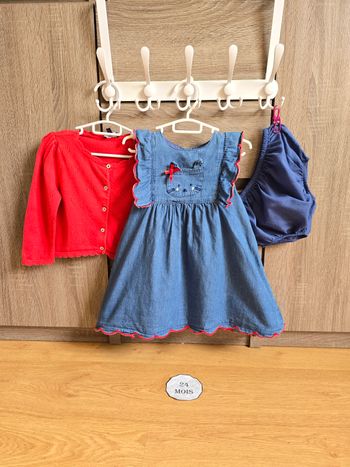 Vêtement Bébé Fille - Robe + Gilet - Sergent Major - 24 mois 86 cm