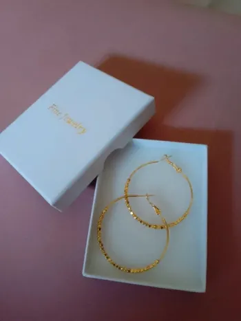 Créoles dorées en acier inoxydable