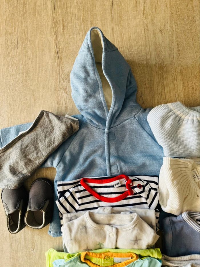 Lot de vêtements bébé garçon automne hiver multiples marques - photo numéro 2