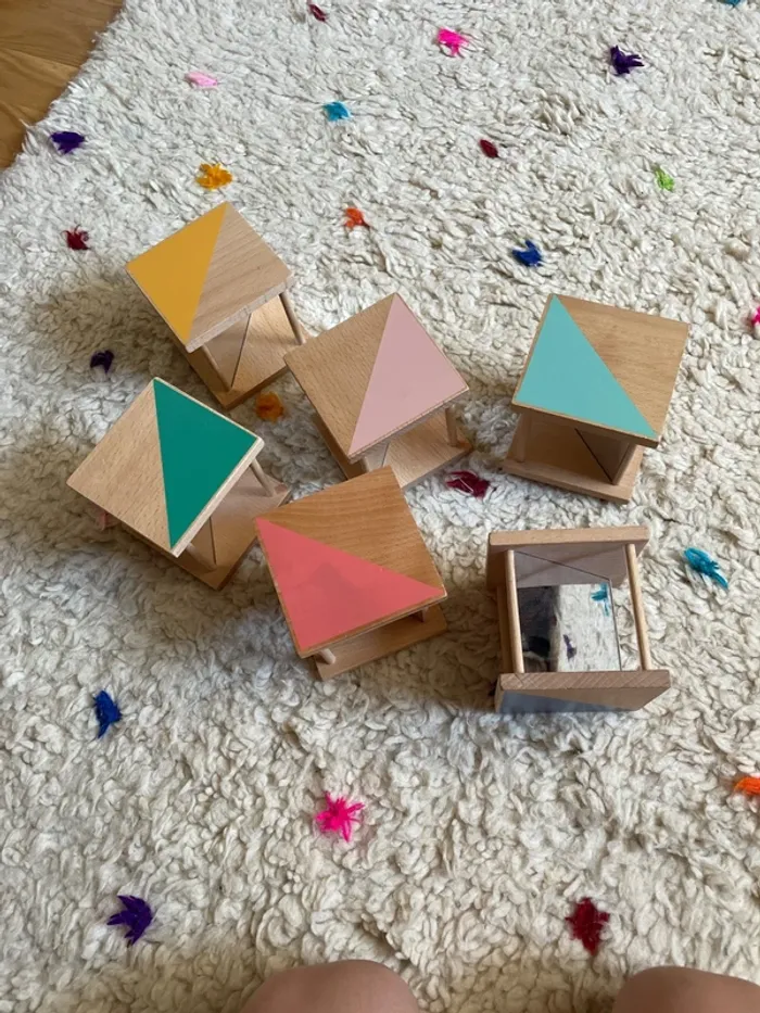 Cubes en bois avec miroir Kiko+ and gg* - photo numéro 2