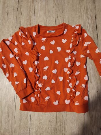 Pull Gémo coeur 10 ans