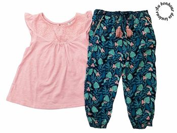 5 ans ensemble été teeshirt Okaïdi et pantacourt fluide Vertbaudet