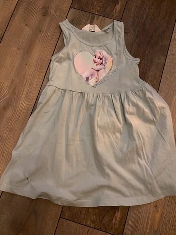 Petite robe été la reine des neiges bleue turquoise