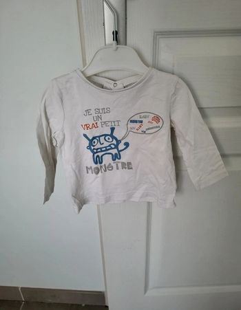 T shirt garçon manches longues 9 mois