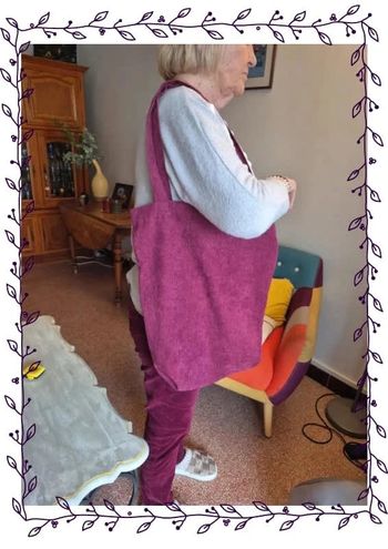 Sac uni en velours bordeaux