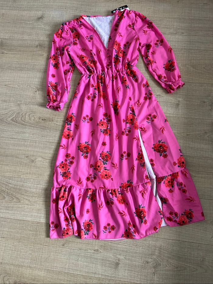 Robe longue rose neuve taille unique - photo numéro 7